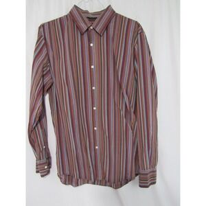 Robert Friedman Multi-Color Striped Mens Casual Shirt Sz L‎